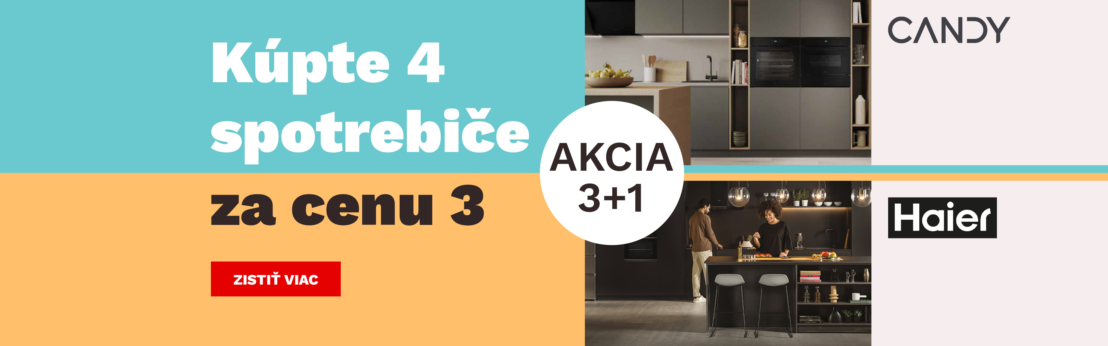 Haier + Candy akce 3 +1 spotřebiče 5-2025