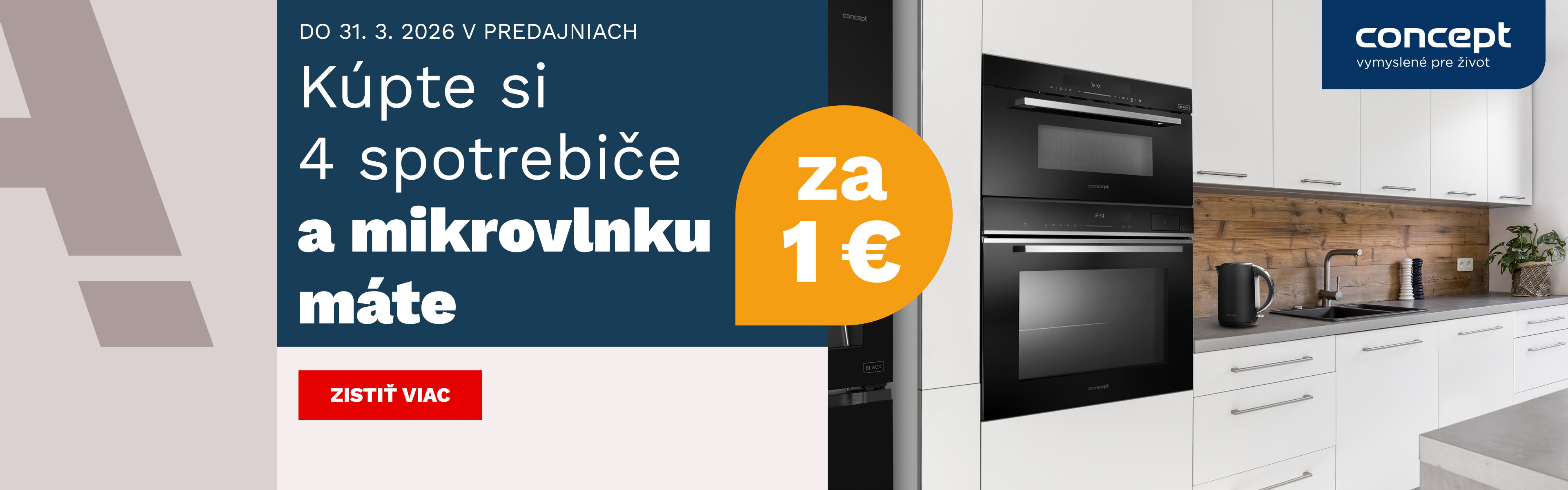 Concept 3+1 mikrovlnka za 1€